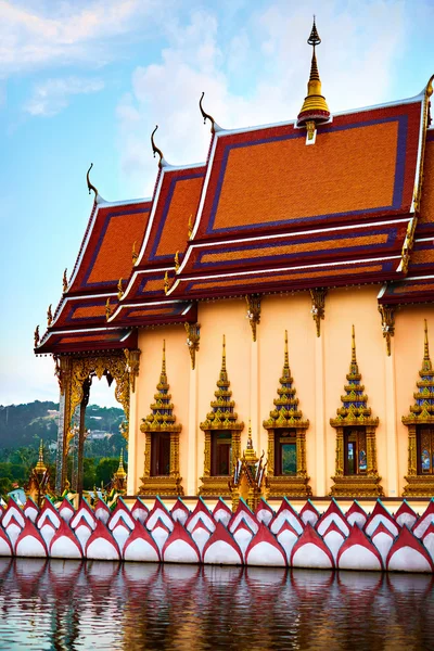 Thailand Temple. Buddhist Pagoda, Wat Plai Laem. Scenic Landmark