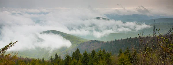 Clouds in the mountains HDR