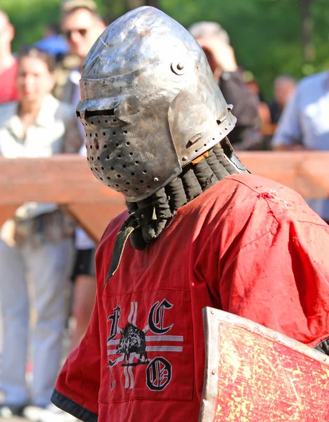 A Medieval knight before battle