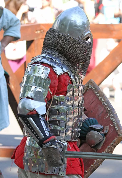 A Medieval knight during battle