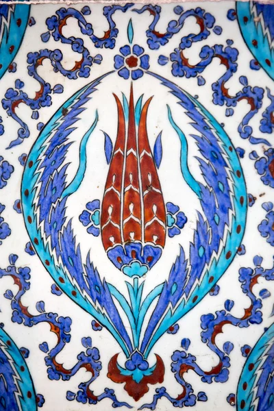 Macro view of tiles in Rustem Pasa Mosque, Istanbul