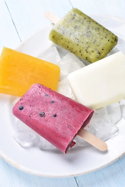 Frozen popsicles from fruits