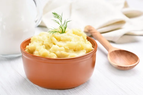 Bowl with mashed potato