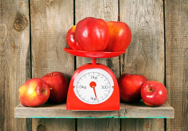 Apples on scales