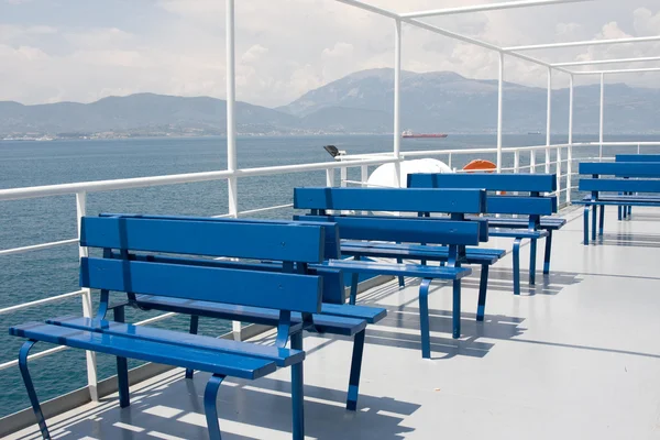 Free seat on the deck of the ferry, Greece