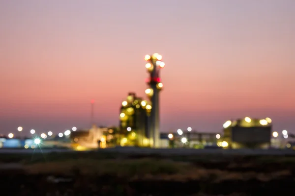 Electric  plant and sunset sky Blur background