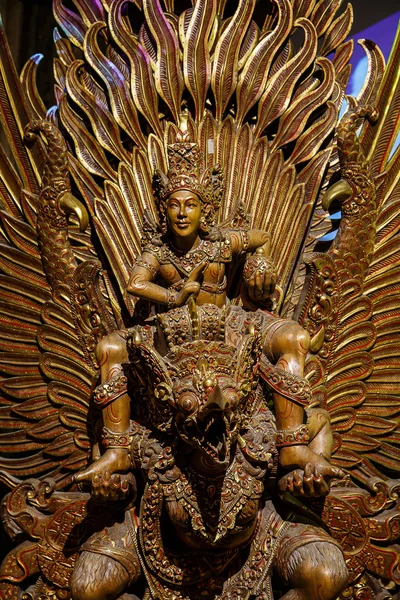 Nakhon Pathom, Thailand - May 1, 2015: Garuda statue of the Hindu. Woodland Museum In Nakhon Pathom, Thailand