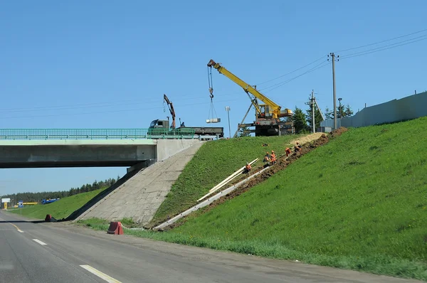 Repair of road bridge.