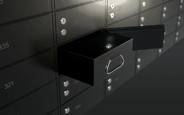 Black Safe Deposit Box Wall