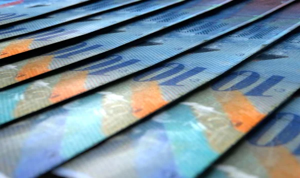 Lined Up Close-Up Banknotes