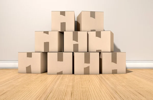 Cardboard Box Pile House