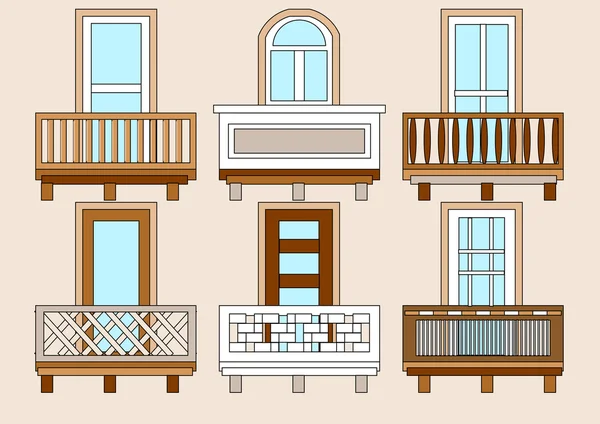 Set of classical balcony