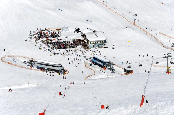 Mayrhofen ski center in Austrian Alps