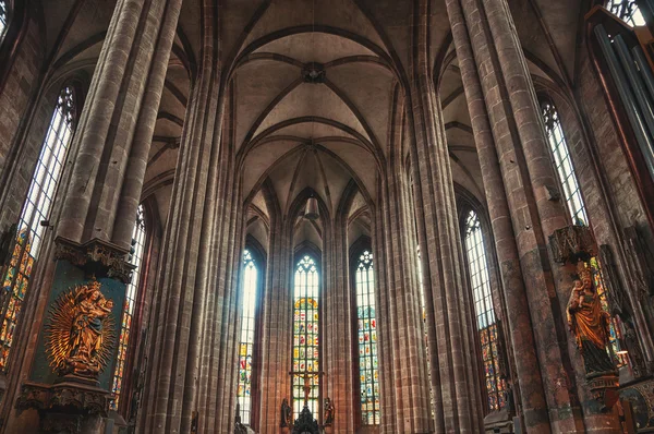 Interior of St. Sebaldus medieval Church in Nuremberg