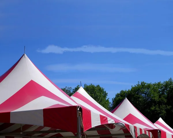 Red stripe tent tops