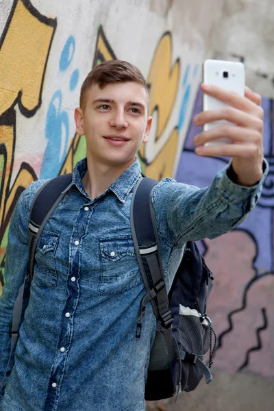 Young teenager with cell phone