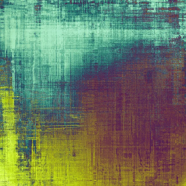 Abstract composition on textured, vintage background with grunge stains. With different color patterns