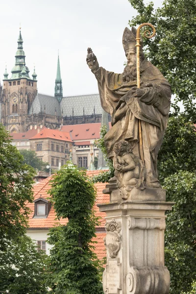 Statue of St. Augustine on Charles Bridge (Prague)