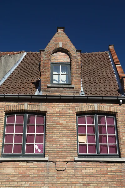 Detail of the brick historic house (Bruges, Belgium)