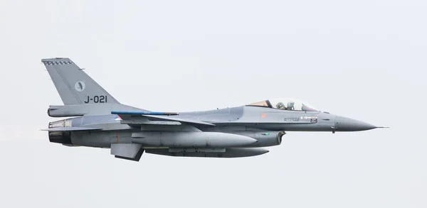 LEEUWARDEN, THE NETHERLANDS - JUN 11, 2016: Dutch F-16 fighter j