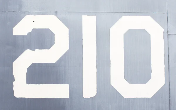 Painted number on an old war plane