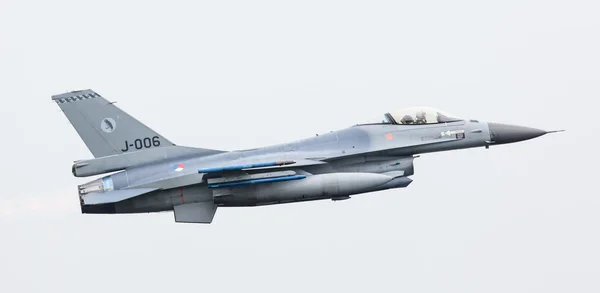 LEEUWARDEN, THE NETHERLANDS - JUN 11, 2016: Dutch F-16 fighter j