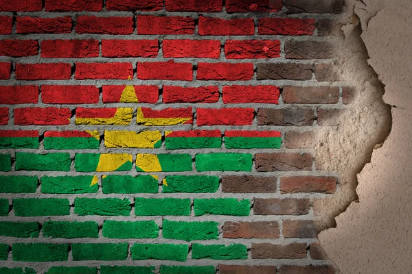 Dark brick wall with plaster - Burkina Faso