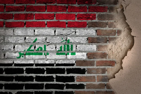 Dark brick wall with plaster - Iraq