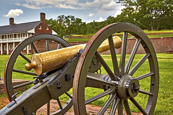 Cannons at Fort Washington with Captains Quarters in Background