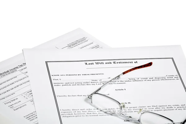 Last Will and Testament with Income Tax Return