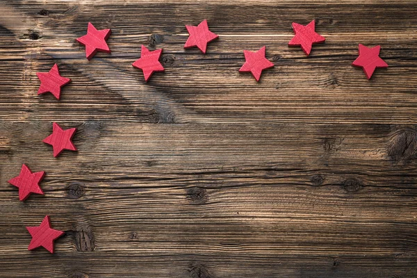 Wooden background with stars