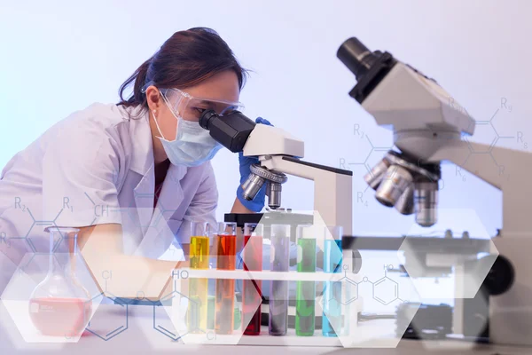 Laboratory people research and analysis chemical test