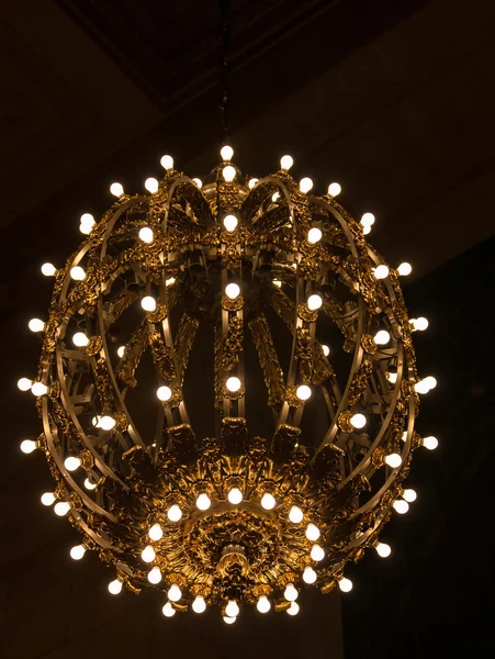 Nickel and gold plated chandelier