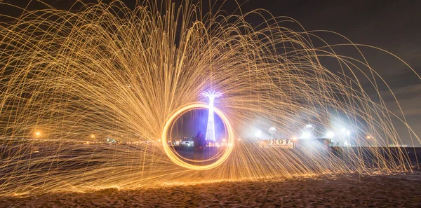 Burning Steel Wool