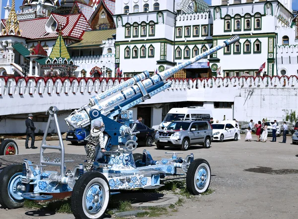 Cannon, painted in the style of traditional Russian Khokhloma