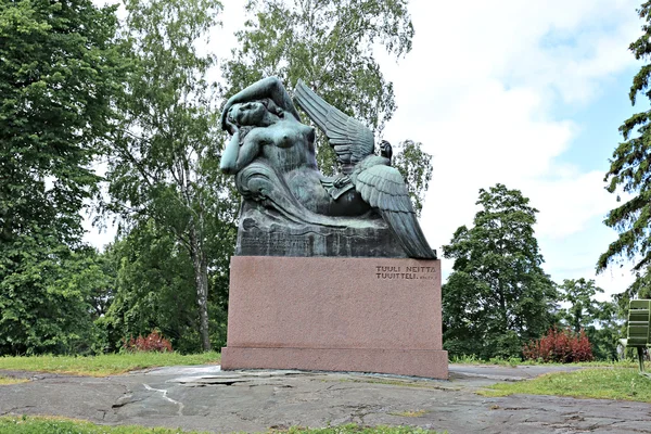 Monument to the heroes of the epic Kalevala Air Fairy and duck