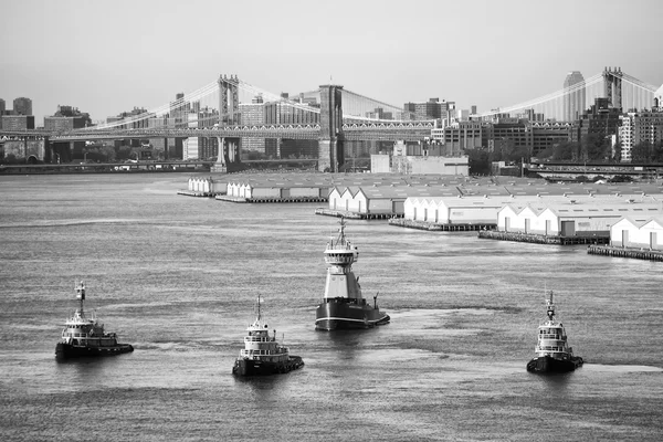 Four tugboats in New York City