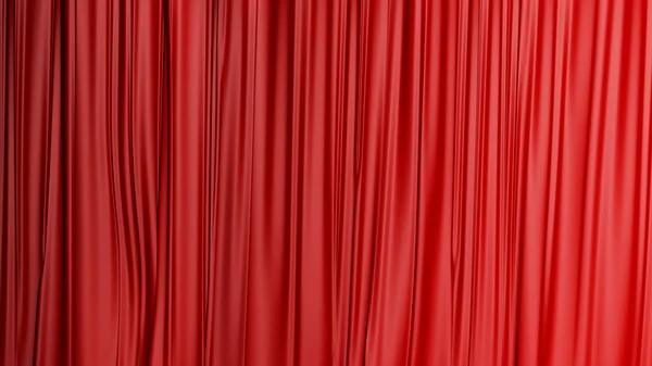 Red closed curtain background in a theater