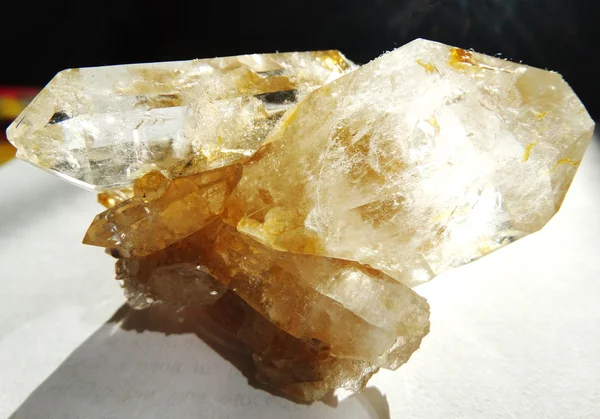 Clear rock crystal quartz geode geological crystals