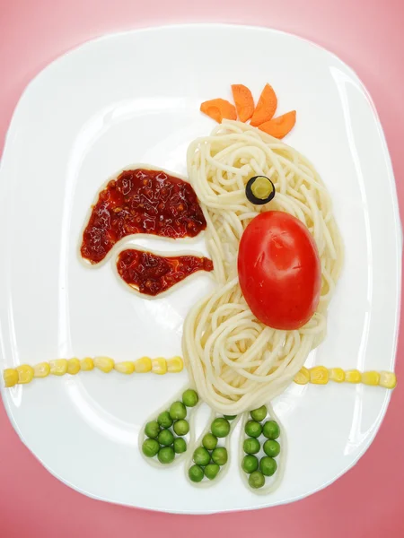 Creative vegetable food dinner parrot bird form