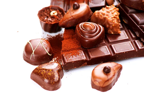 Chocolates border isolated