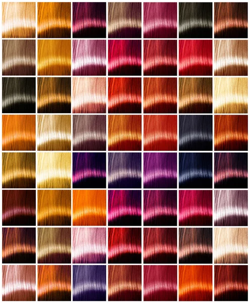 Hair colors palette. Tints.