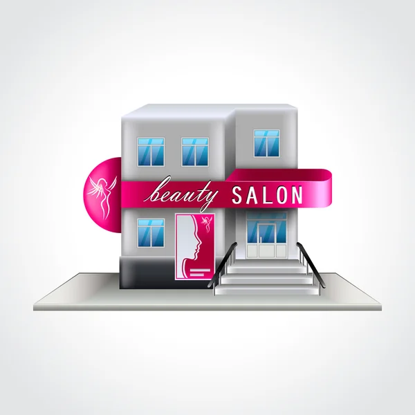 Beauty salon building isolated vector illustration