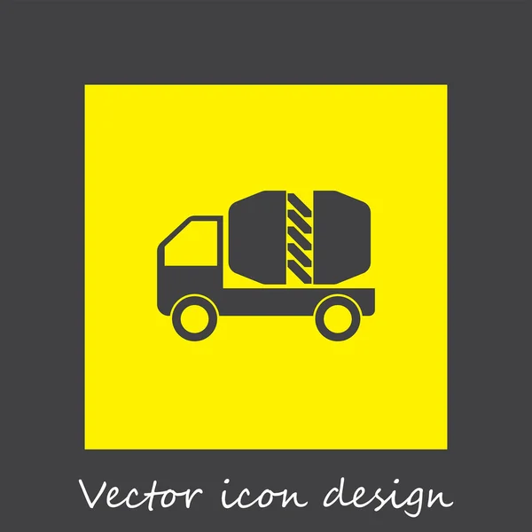 Cement truck vector icon