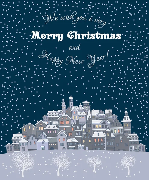 Merry Christmas and Happy New Year holiday background with inscr