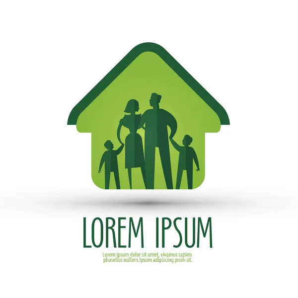 Family vector logo design template. house or happiness icon.