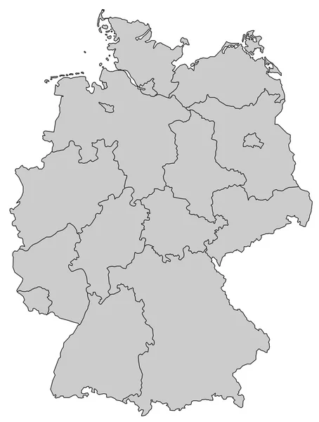 Germany Map - Provinces gray