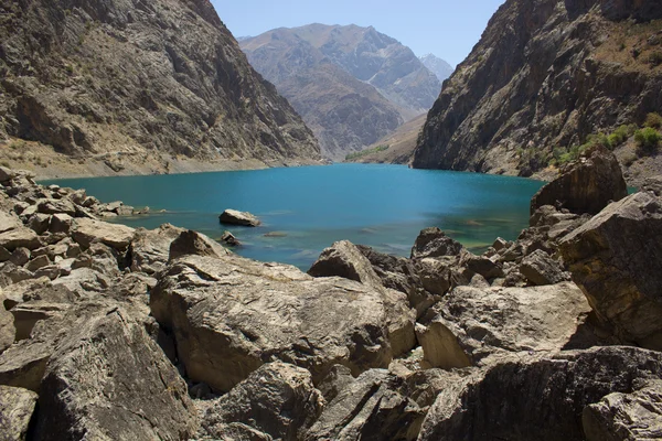 Lake in high mountains in central Asia, Tajikistan