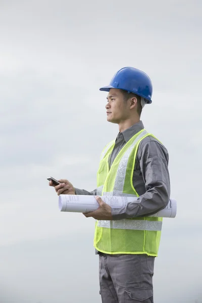 Chinese industrial engineer at work