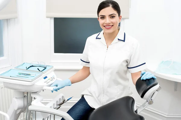Female dental assistant